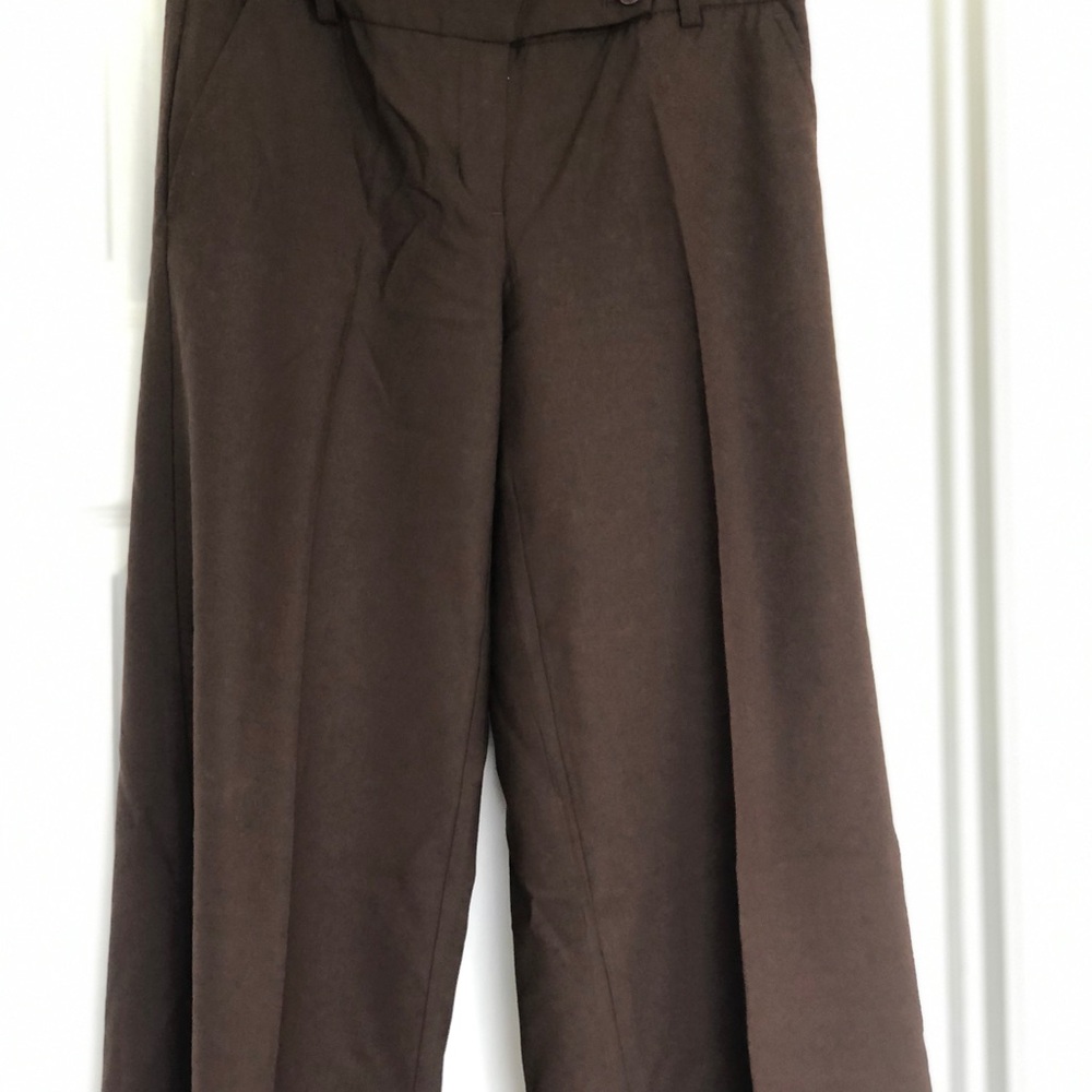 Brown Wide-Leg Trousers